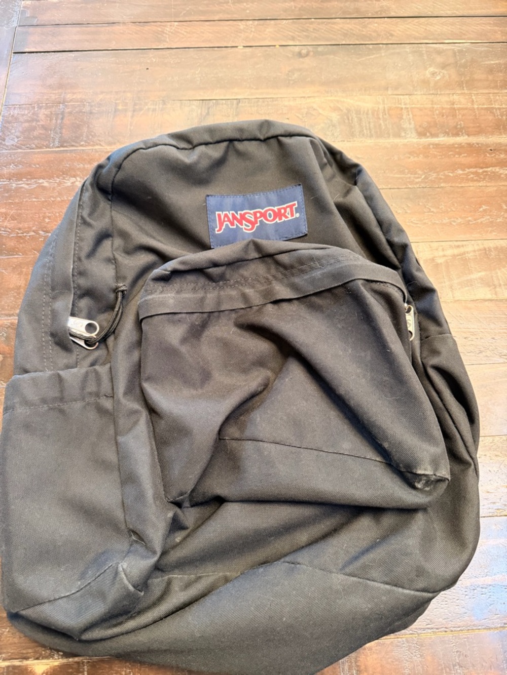 Jansport Black Backpack with Red Logo